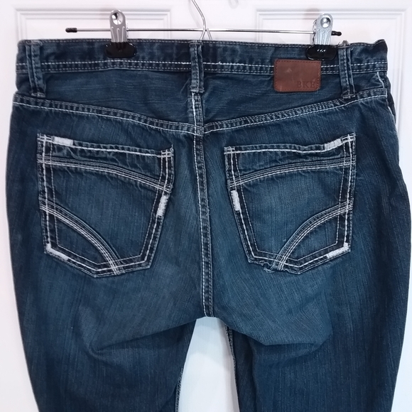 Men's BKE Derick Straight Jeans 34R Waist by approx 30 Leg Pre-owned Blue - Picture 10 of 16